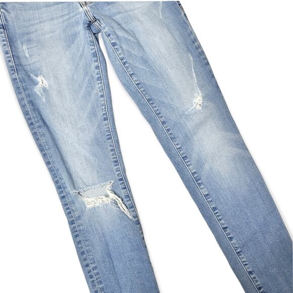 Frame Le Skinny de Jeanne Distressed Skinny Jeans Carson Light Wash Size 25 - Picture 8 of 10